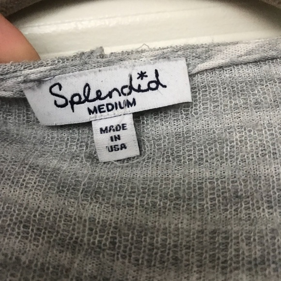 Splendid gray/ white striped cardigan (M) - Picture 2 of 4